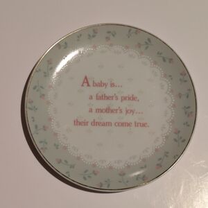 New Baby Gift Vintage Collector Plate Heirloom Editions by Paula 1988 Unisex